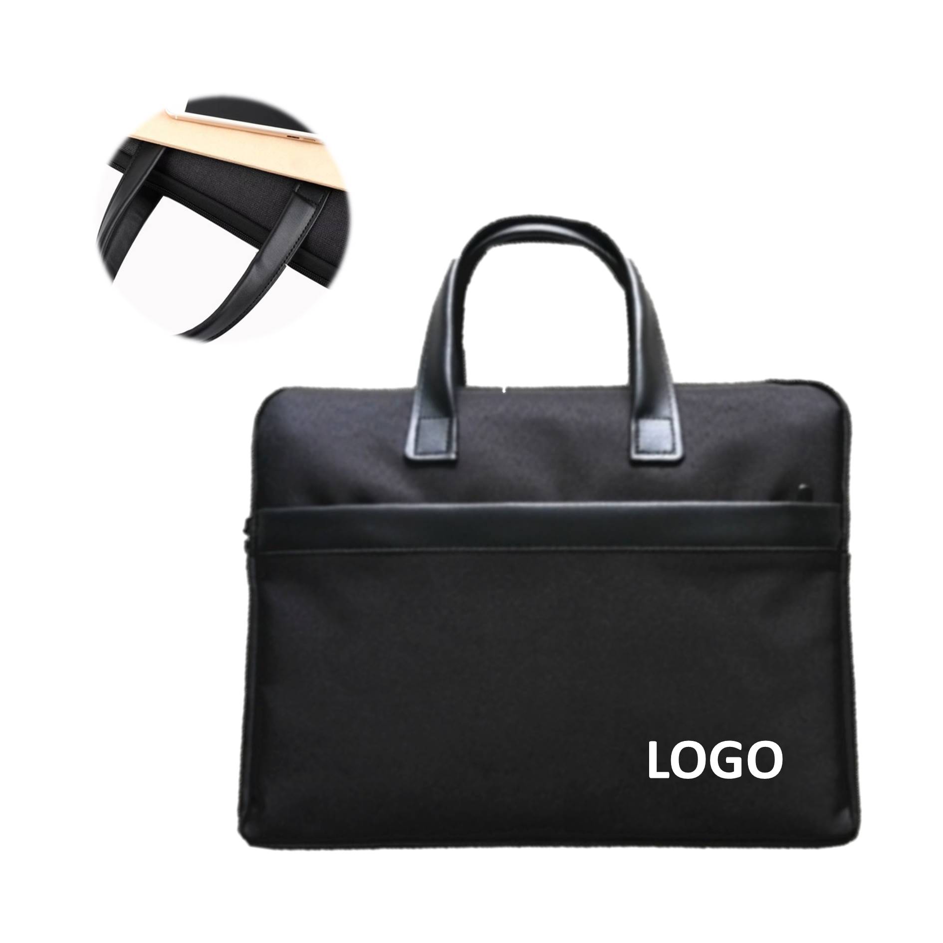 Portable Business Canvas Zipper Document Bag 2