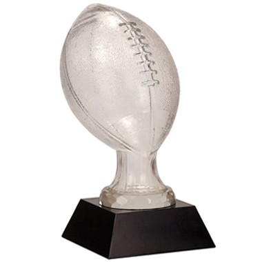 13 3/4" GLASS FOOTBALL WITH MARBLE BASE 2