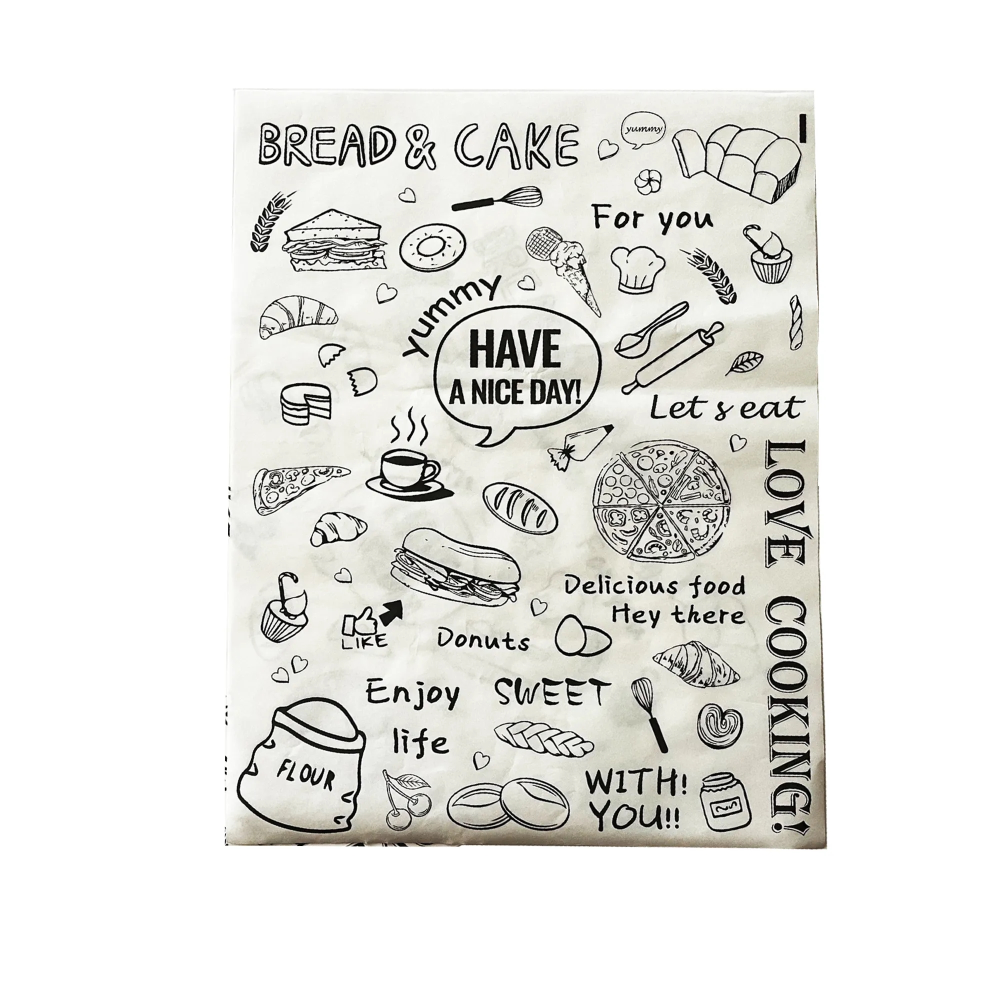 Custom Greaseproof Foof Wrapping Paper MOQ 1000PCS 2