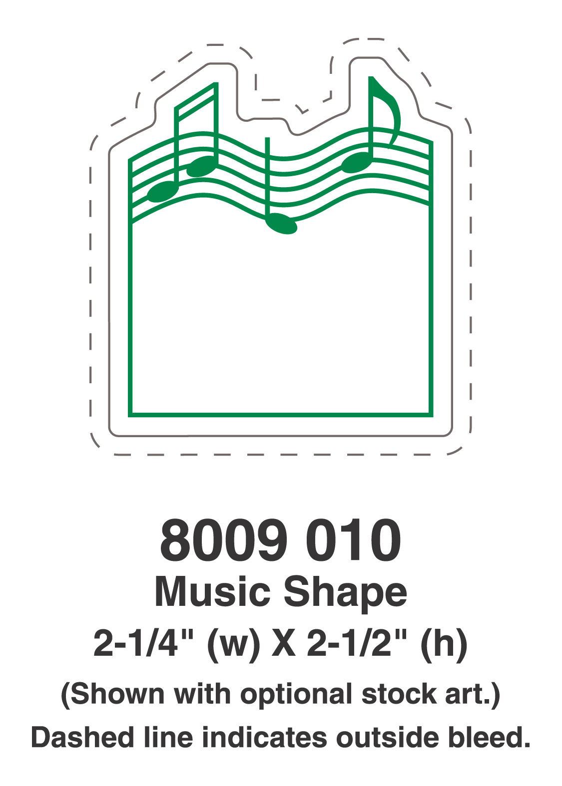 Magnet - Music Themed Shape (2.25x2.5) - 20 Mil. 2
