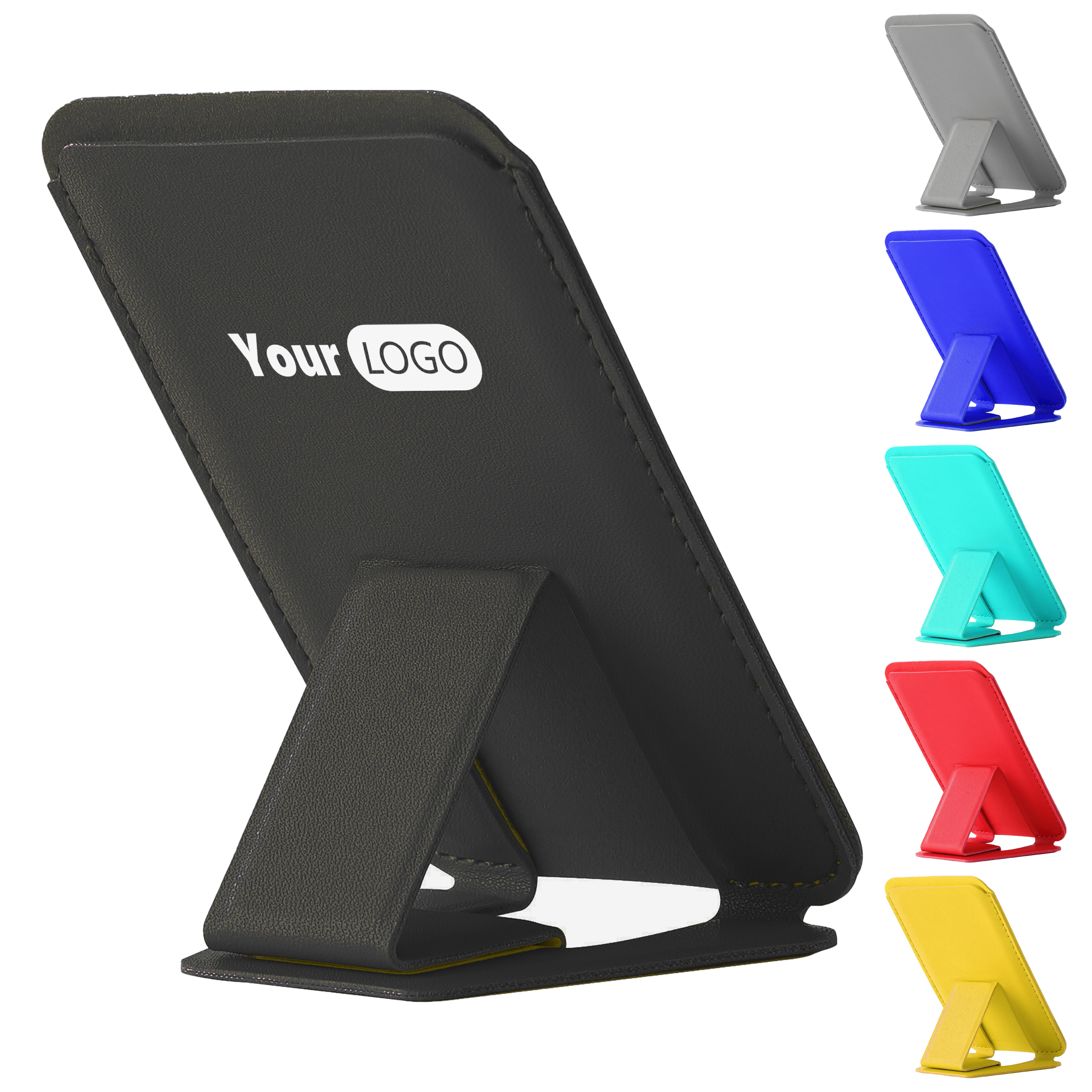Polyurethane 2-In-1 Customizable Card Holder Phone Stand 1
