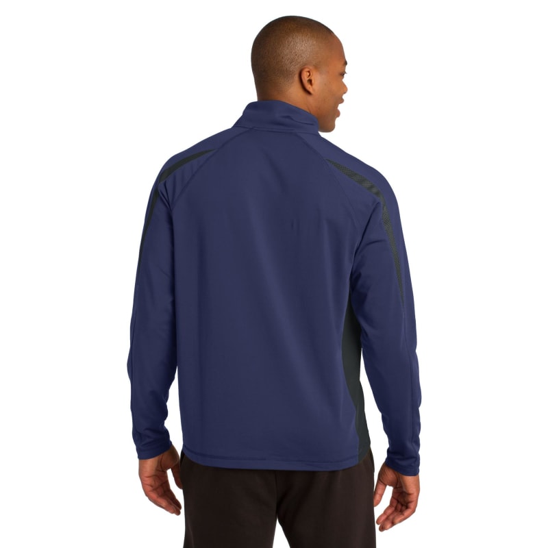Sport-Tek Sport-Wick Stretch 1/2-Zip Colorblock Pullover., custom hoodie or sweatshirt with logo imprint 27