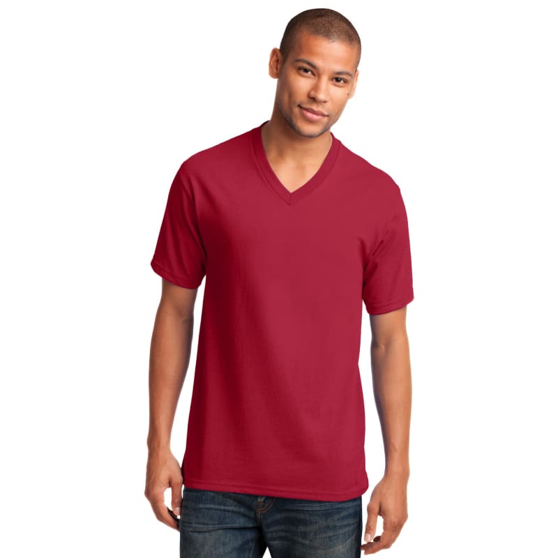 Port & Company Core Cotton V-Neck Tee. 33