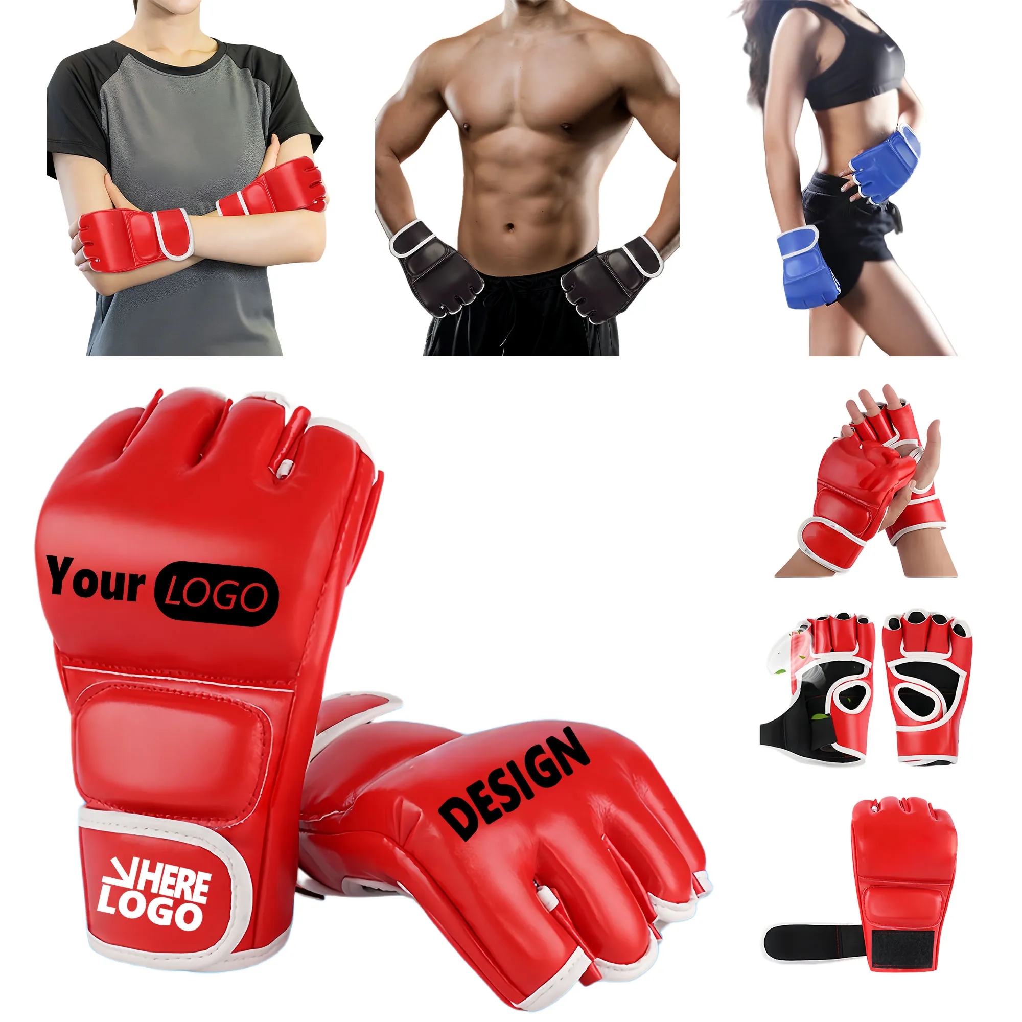 Professional Multi-Sport MMA Half-Finger Boxing Gloves