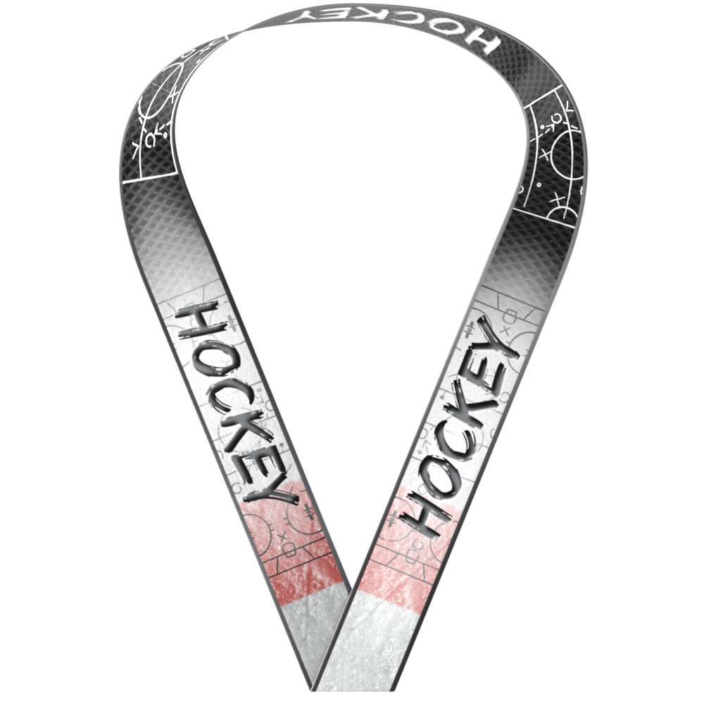 1-1/2" x 34" Sublimated Hockey Sewn Through Neckband 2