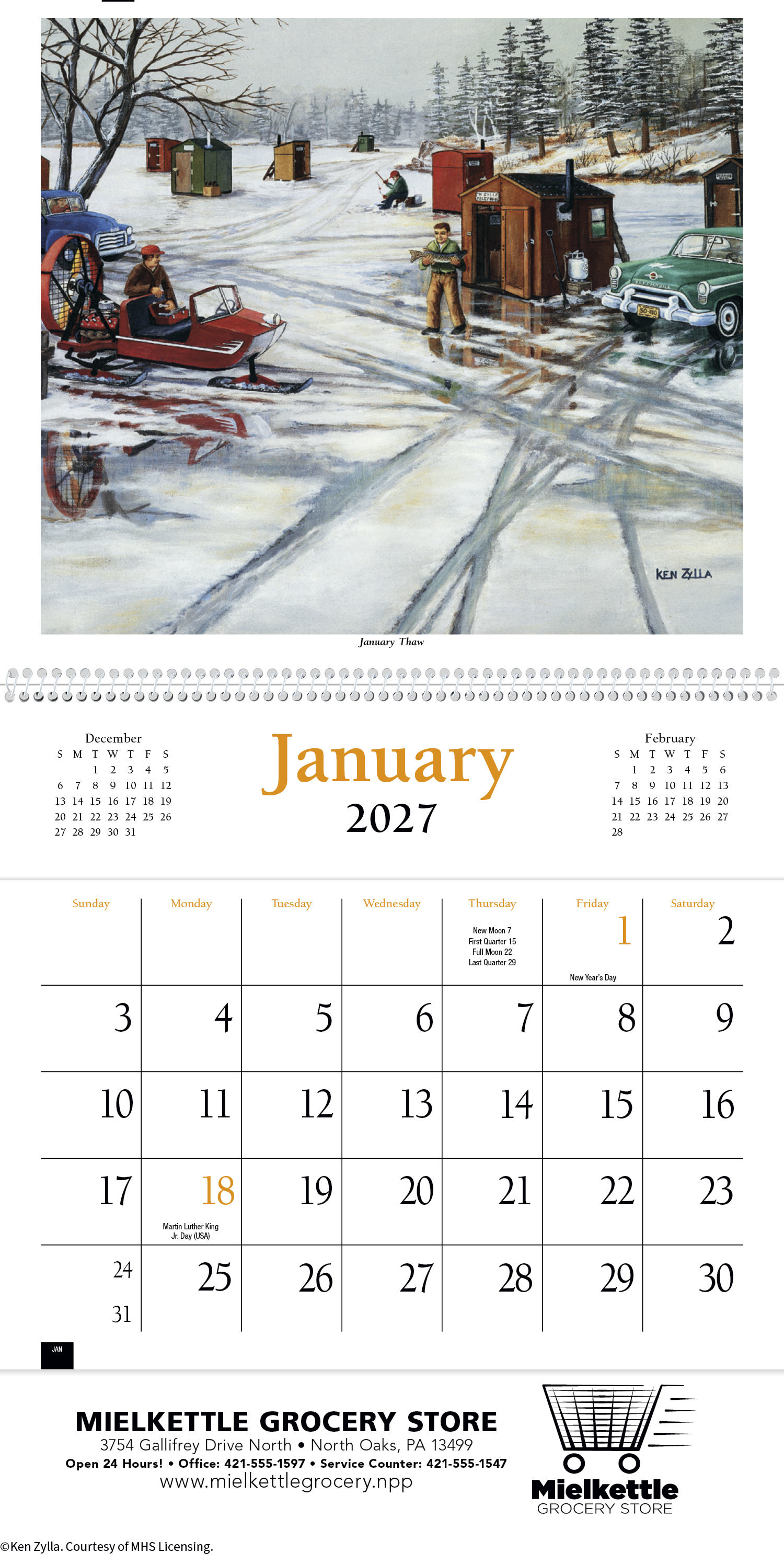 HotLine® Products America Remembered Pocket Calendar 45
