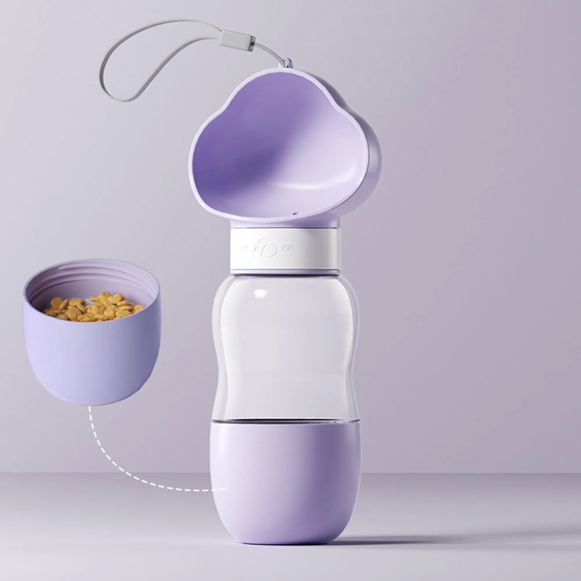 Portable Cloud Design Dog Water And Food Compartment Bottle 4