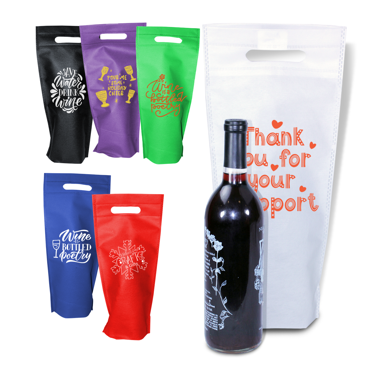 Thrifty Single Bottle Wine Bag 3
