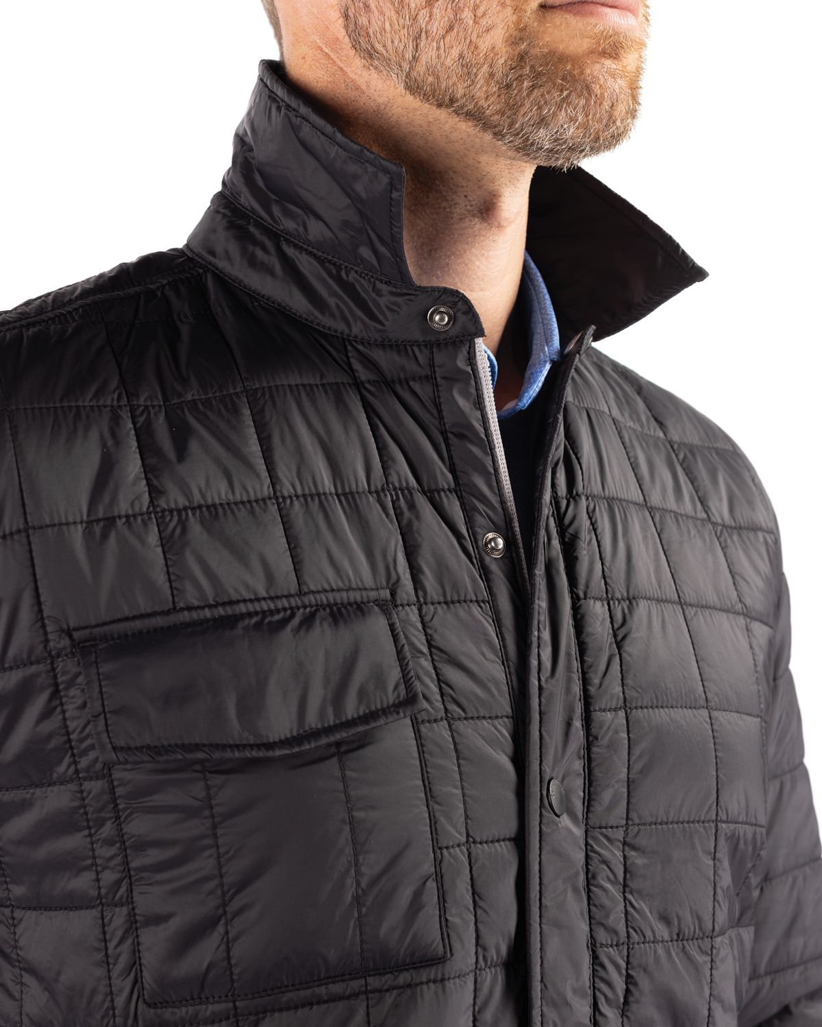 Cutter & Buck Rainier Recycled Insulated Puffer Mens Big & Tall Full Zip Shirt Jacket Big & Tall 29