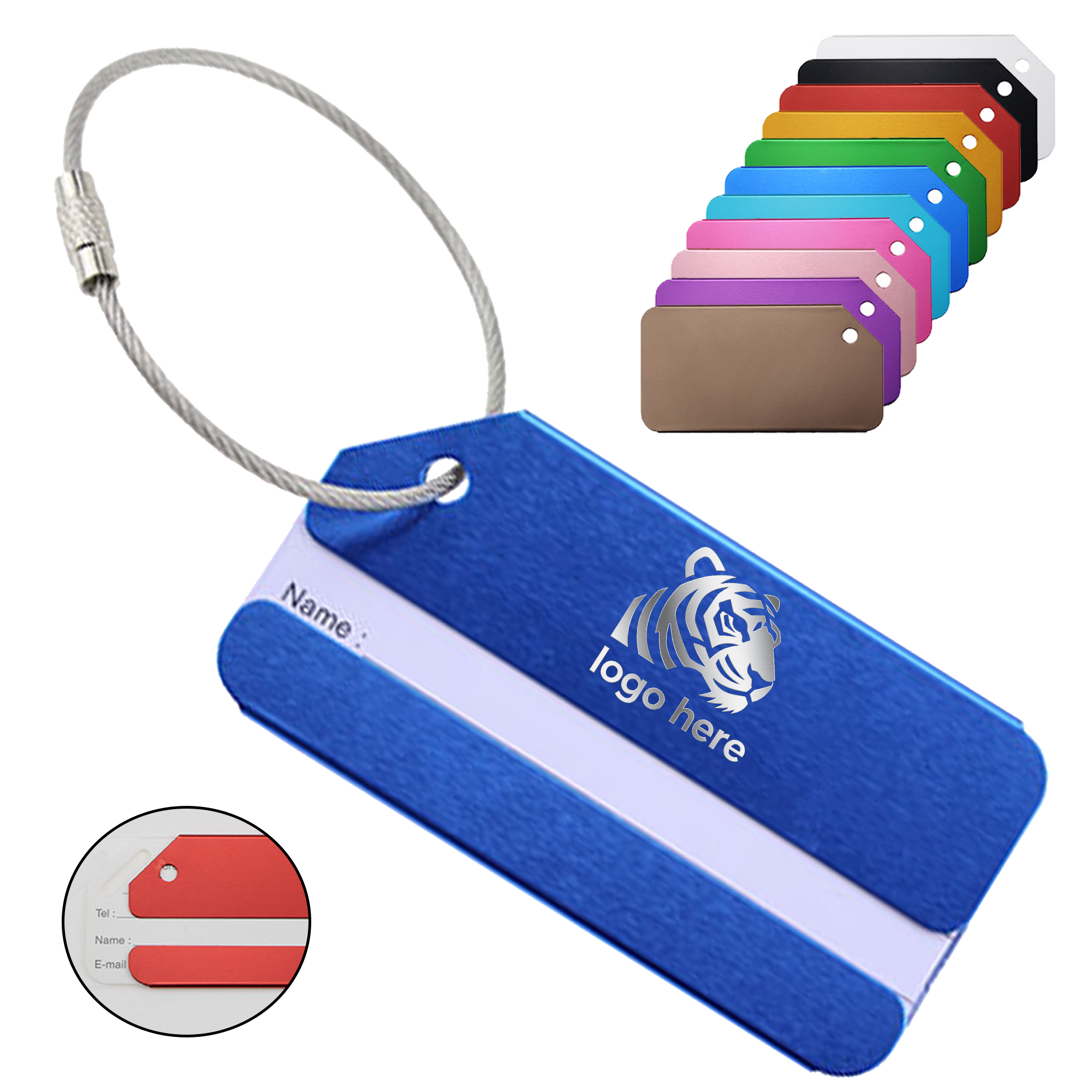 Heavy Duty Personalized Aluminum Luggage Tag 18