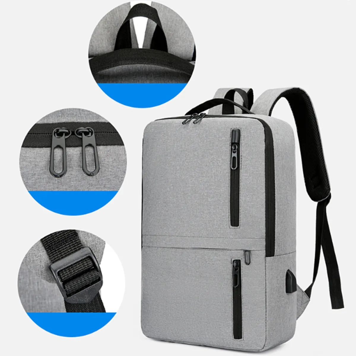15.6 In Waterproof Business Laptop Backpack W/ USB Charging 8
