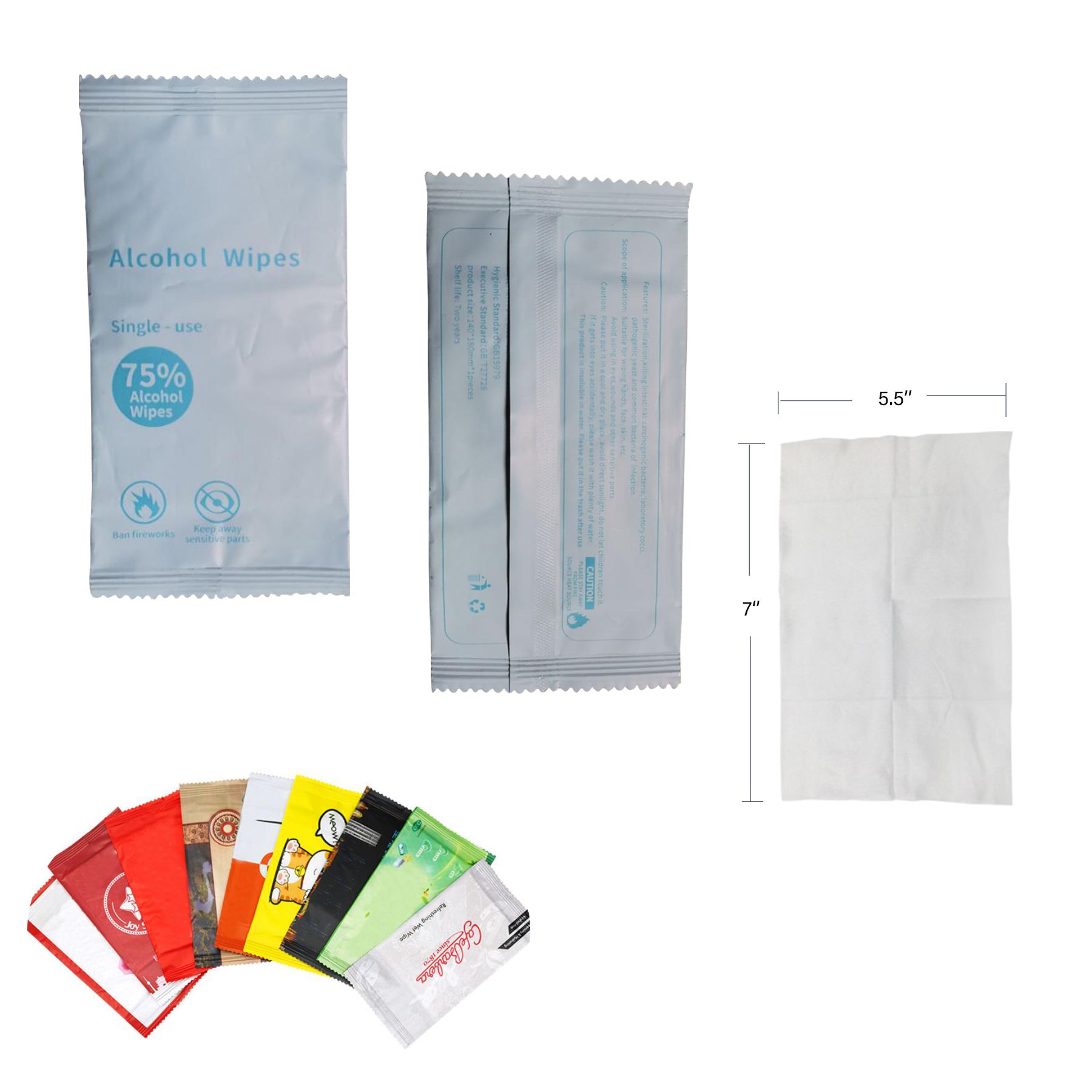 Disposable 75% Alcohol Wipes 2