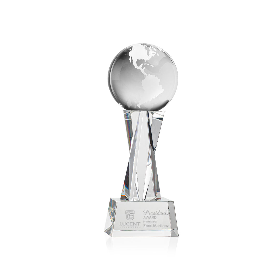 Globe Award on Grafton Base - Clear 8