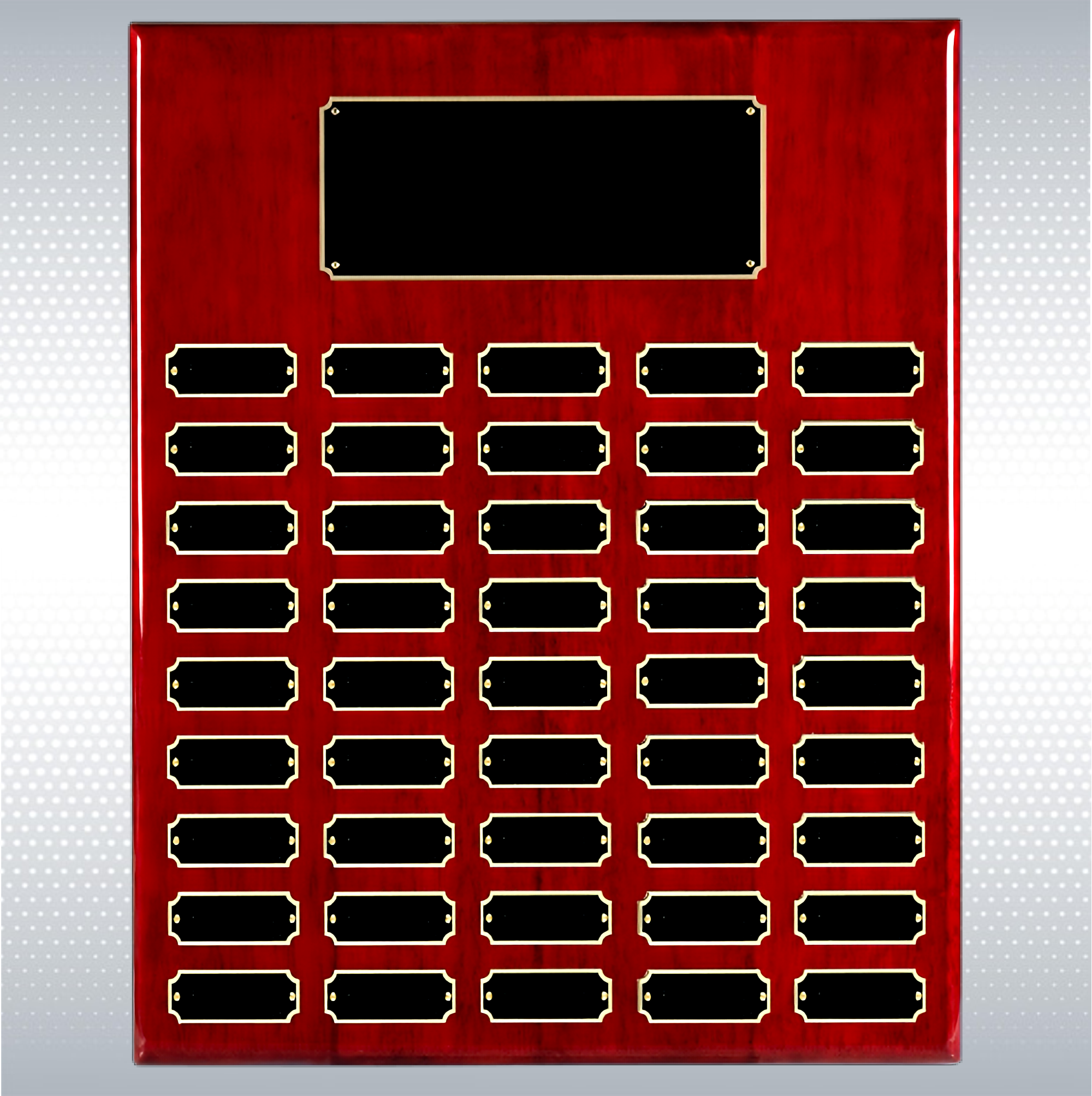 Rosewood Piano Finish 45 Plate Perpetual Plaque (16" x 20") 5