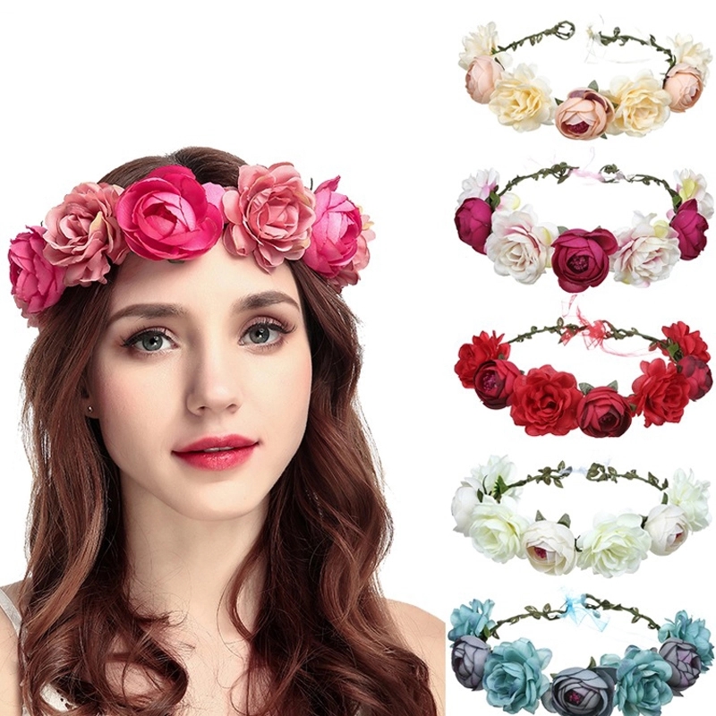 Adjustable Floral Wreath Hair Band 1