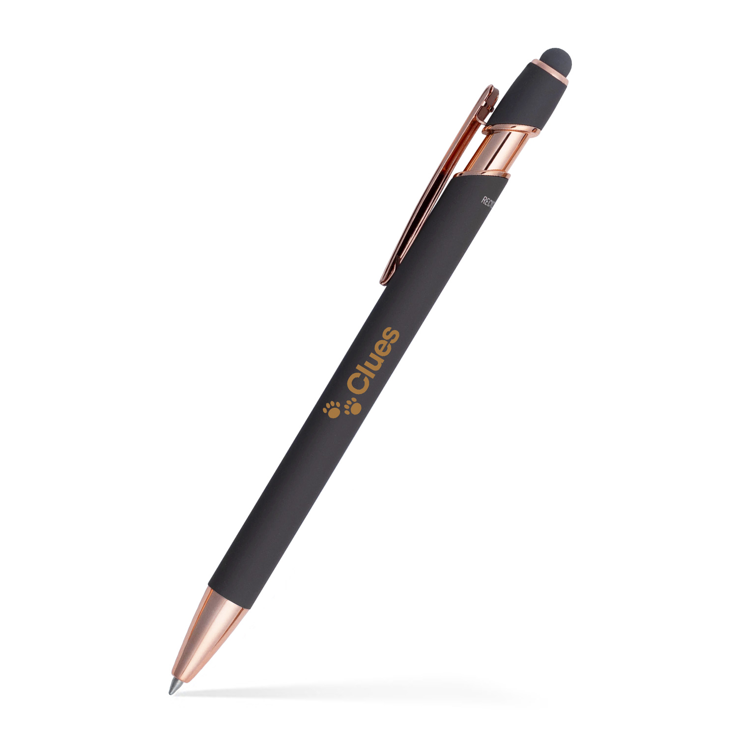 Lexi Stylus Satin Soft Touch Gel Click Pen - Rose Gold (Recycled Aluminum) 5