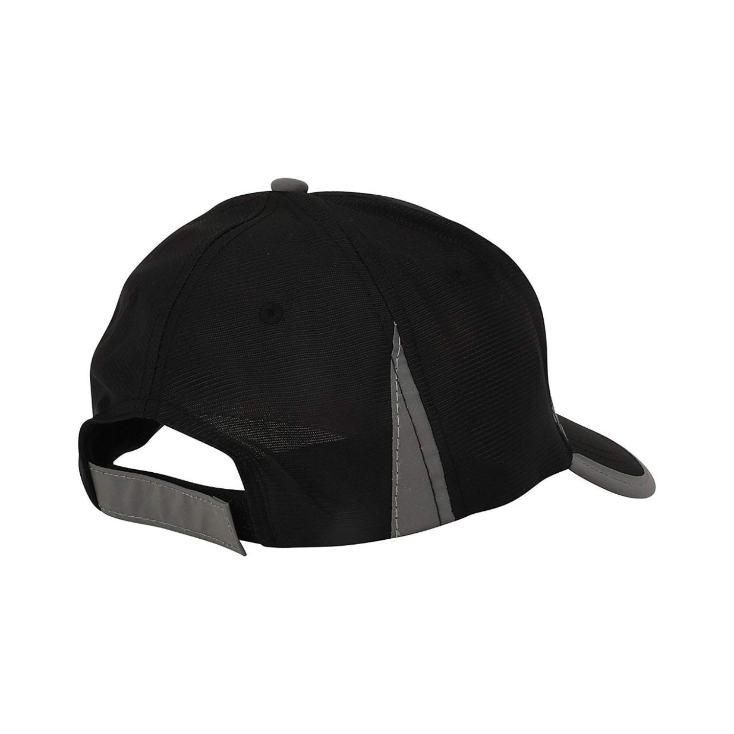Hi Viz Reflective Tape Safety Baseball Cap with Hook & Loop Strap 5
