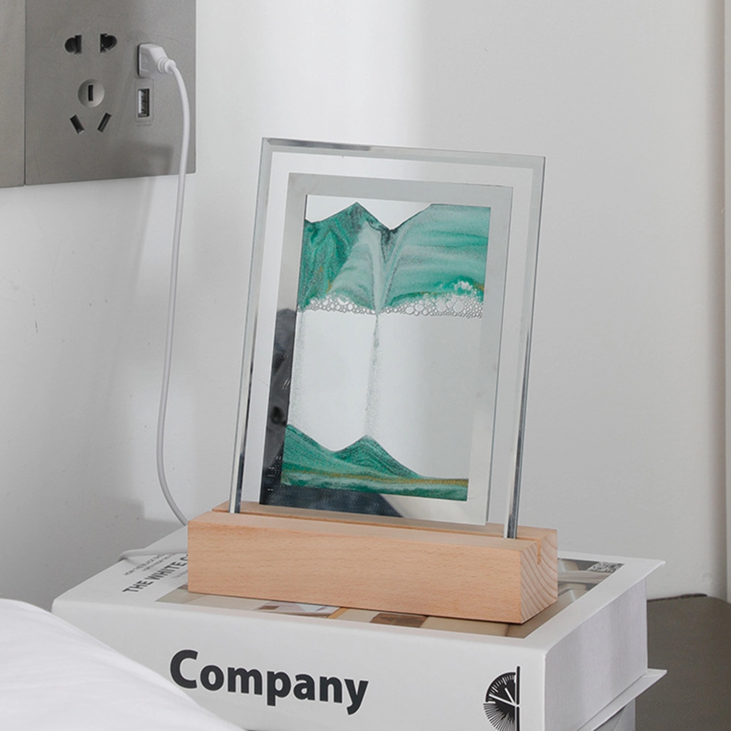 3D Landscape Frame Sandglass Table decoration with LED Light 9