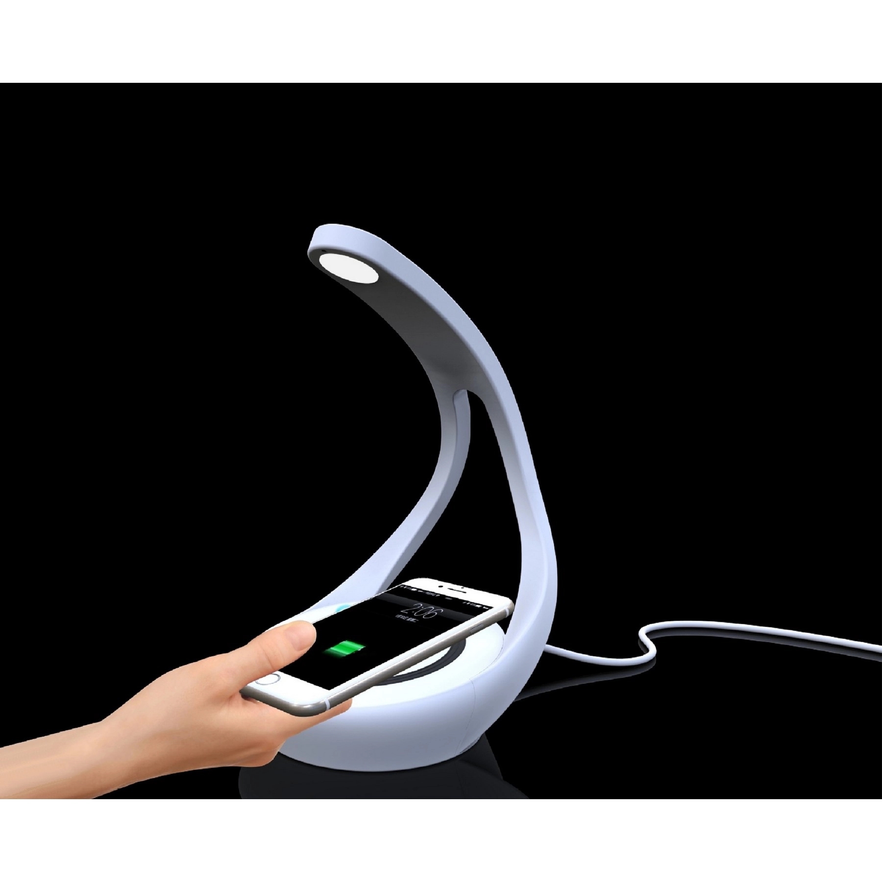 Fast Qi Wireless Charger Stand LED Desk Lamp 5