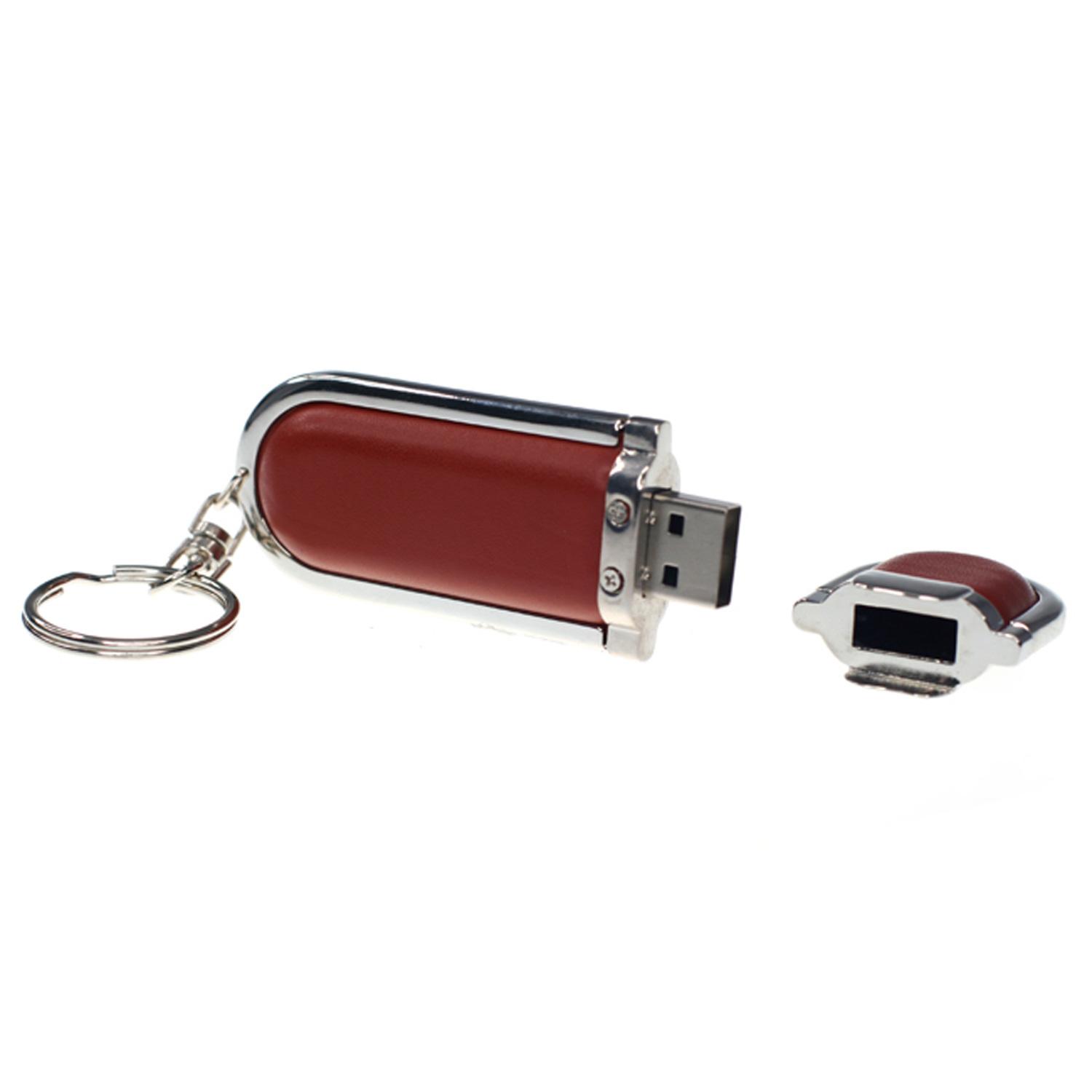 Nez Leather USB Drive with Keychain 4