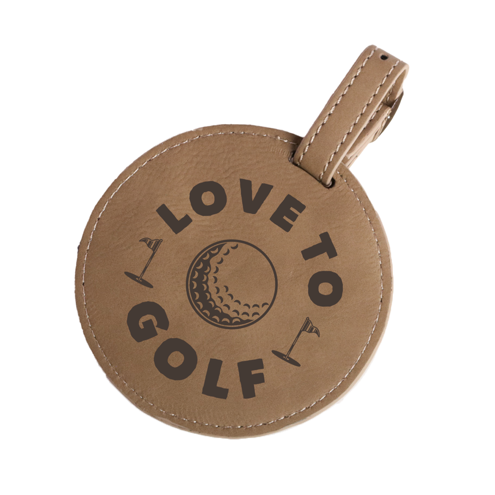 ROUND LEATHER GOLF TEE HOLDER 10