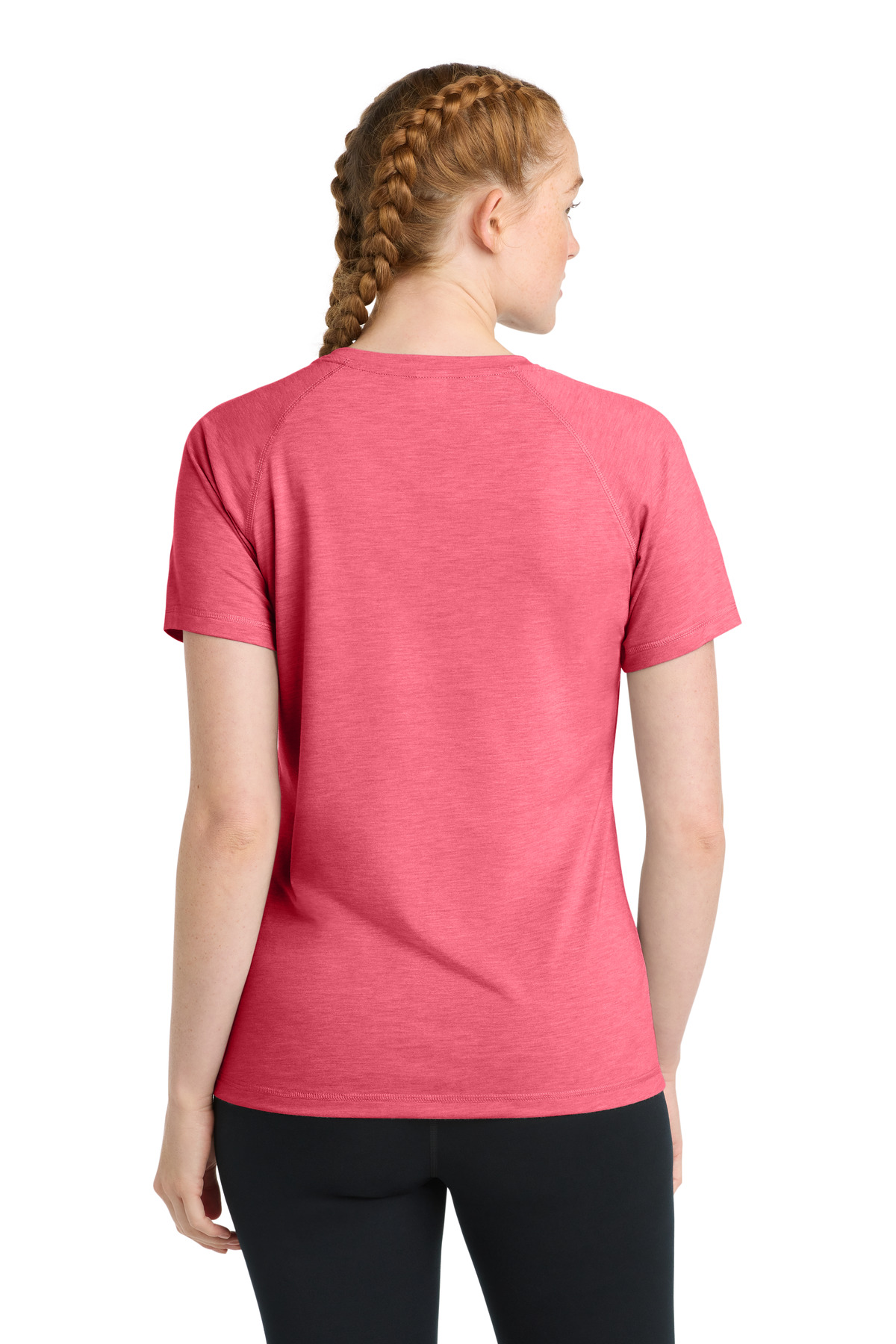 Sport-Tek Women's PosiCharge Tri-Blend Wicking Scoop Neck Raglan Tee. LST400 81