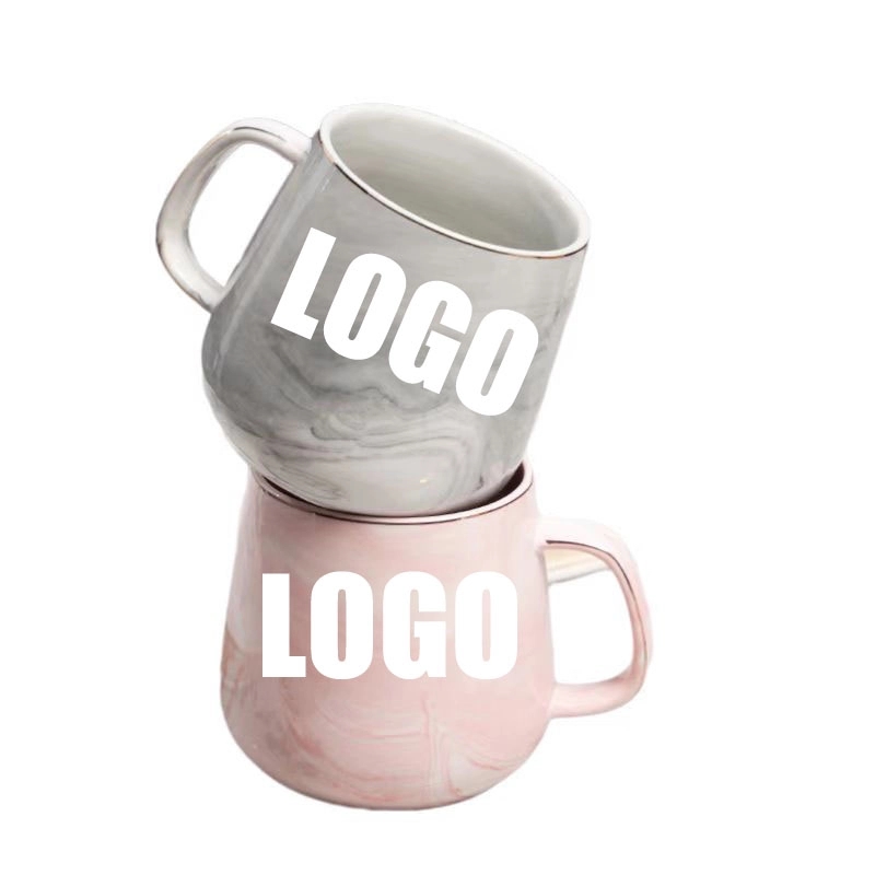Custom 12 Oz Ceramic Marble Coffee Cups 2