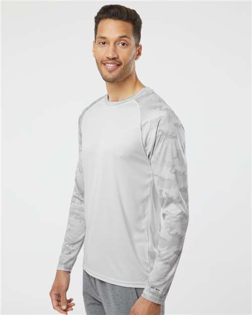 Unisex Cayman Performance Camo Colorblocked Long Sleeve T-Shirt - 216 101