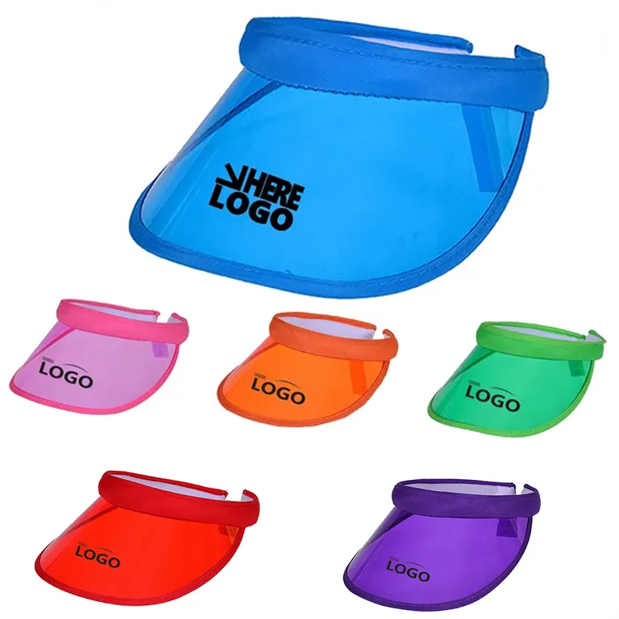 Unisex Sun Visors Plastic Clear Cap for Outdoor 4