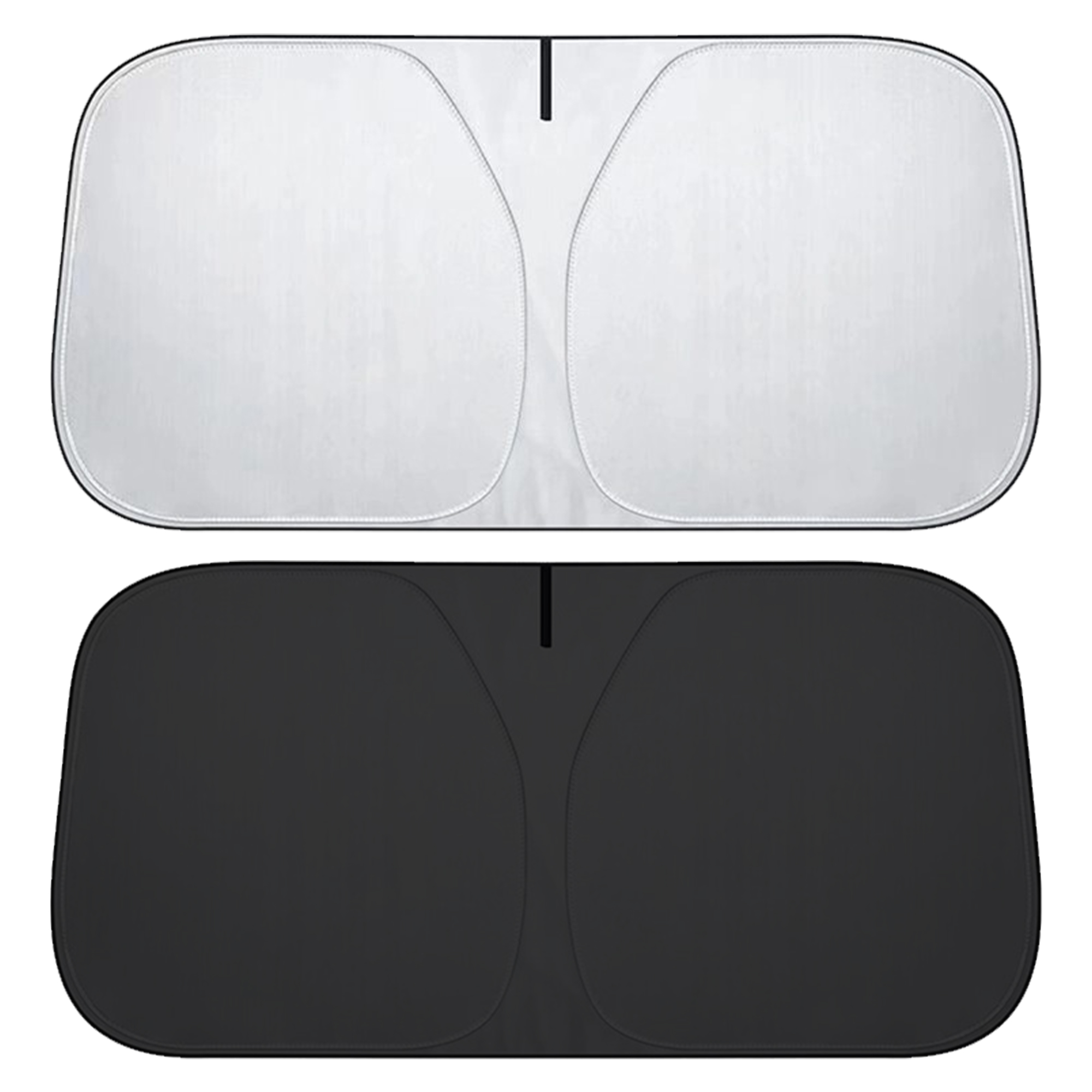 Titanium Silver Automotive Sunshade with Unique Shape 2