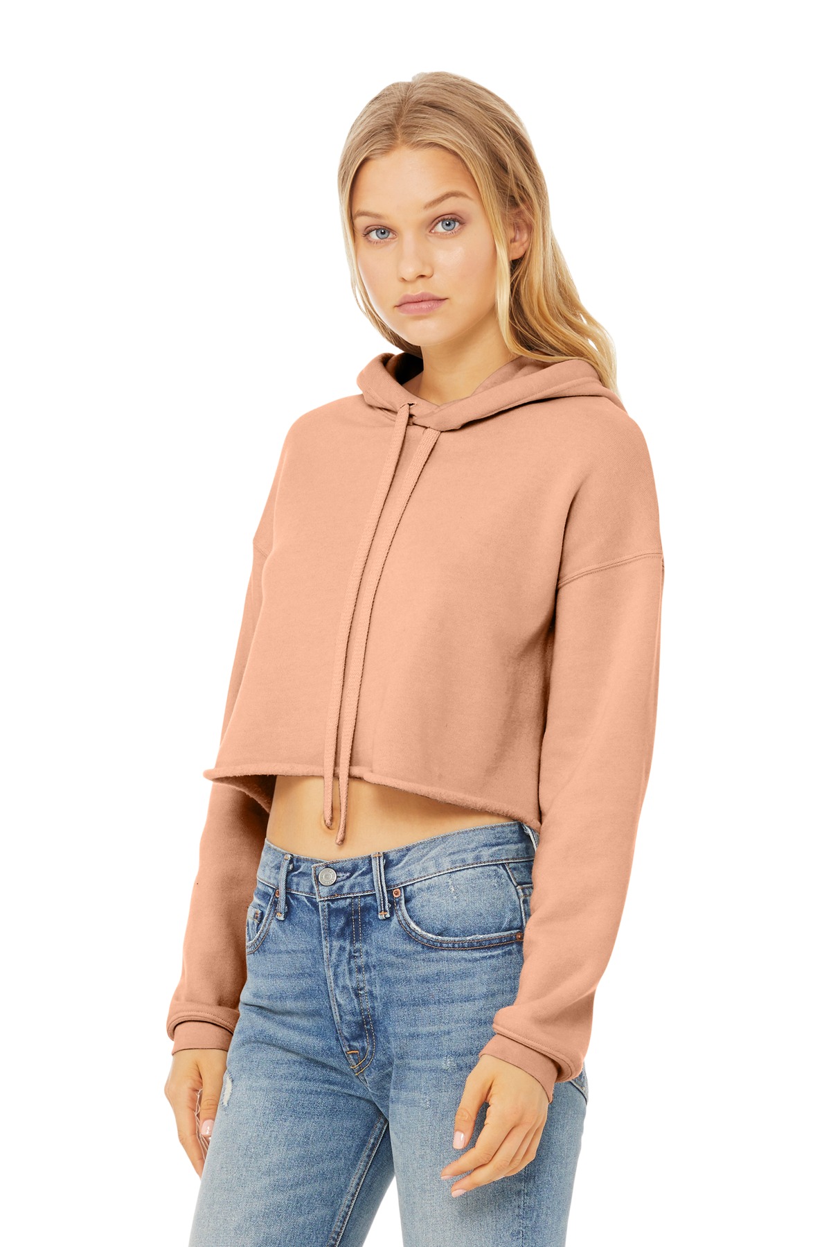BELLA+CANVAS Women's Sponge Fleece Cropped Fleece Hoodie. BC7502 23