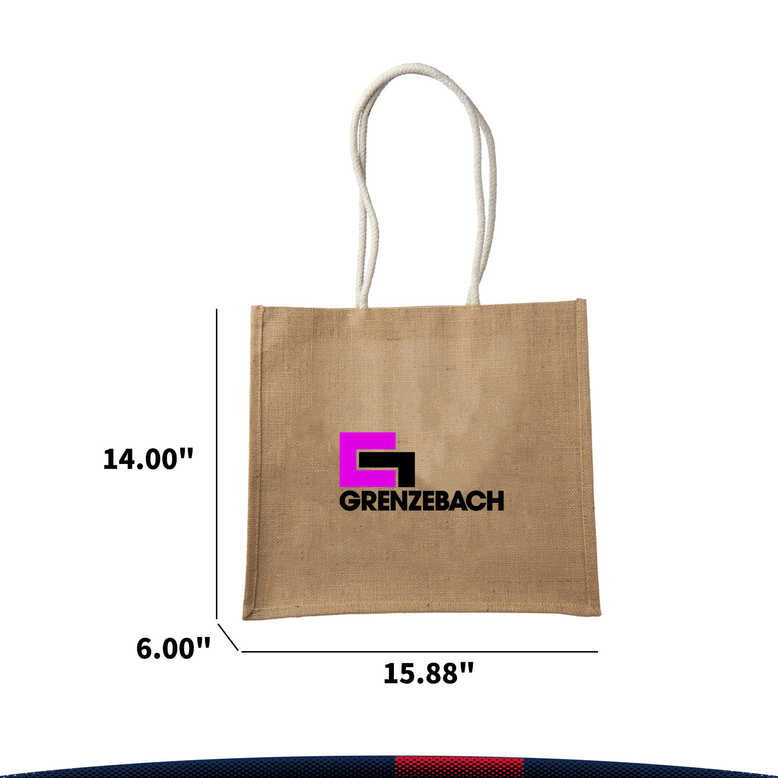 Mikinki Jute Bags, custom tote bag with logo imprint 8
