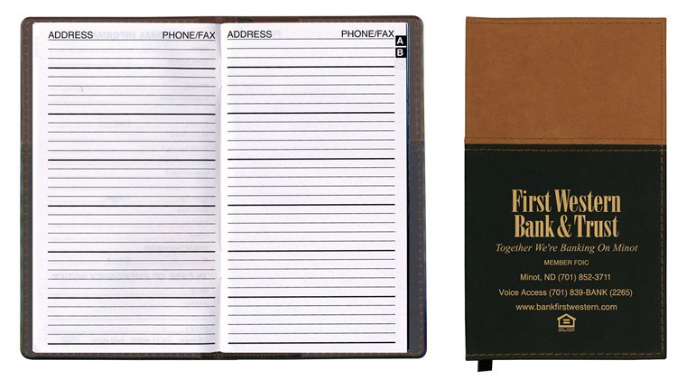Mystic Series Soft Cover 2 Tone Vinyl Address Book 4