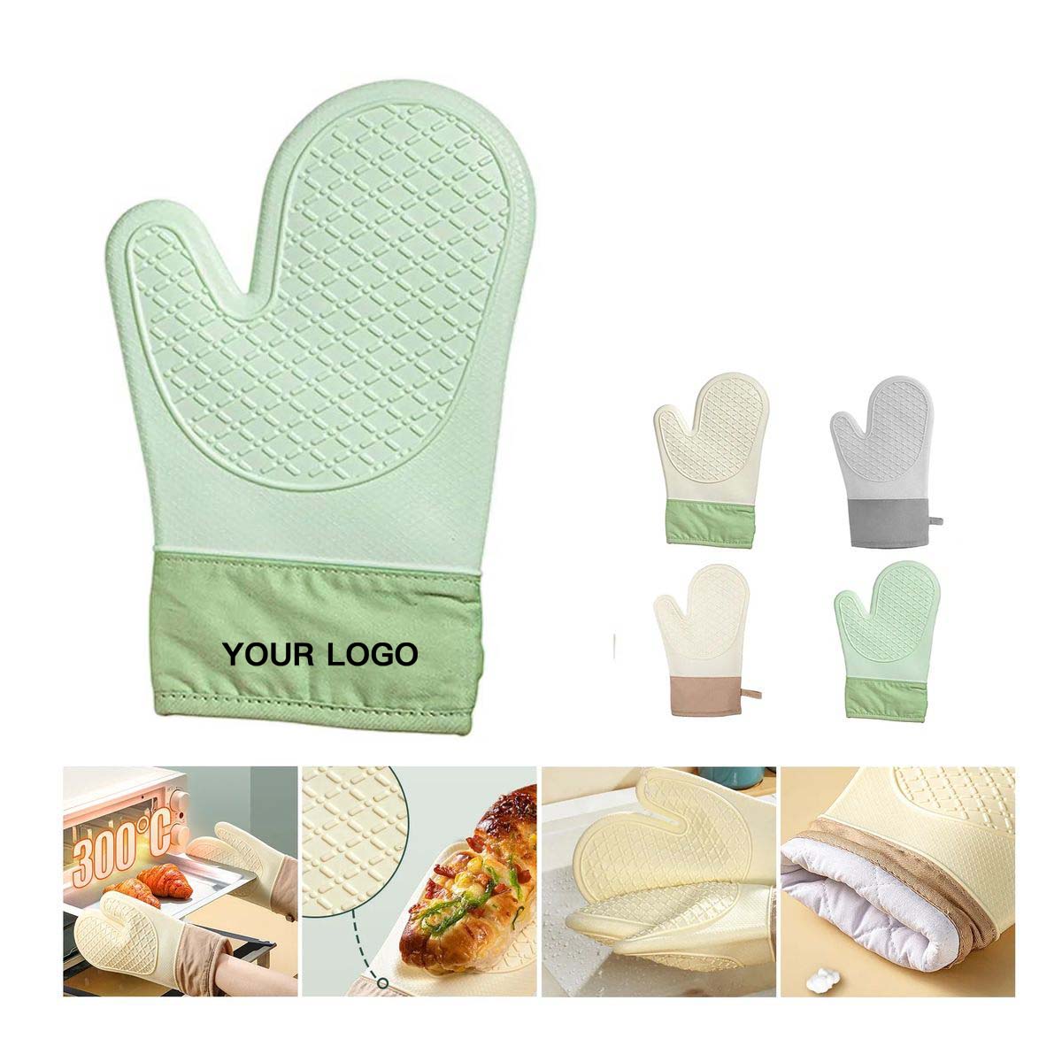 Durable Silicone Mitts for Cooking and Baking 2