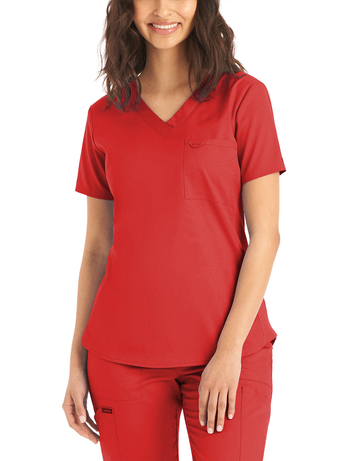 Landau - ProFlex - Women's Two-Pocket Back Princess Seamed V-Neck Top 6