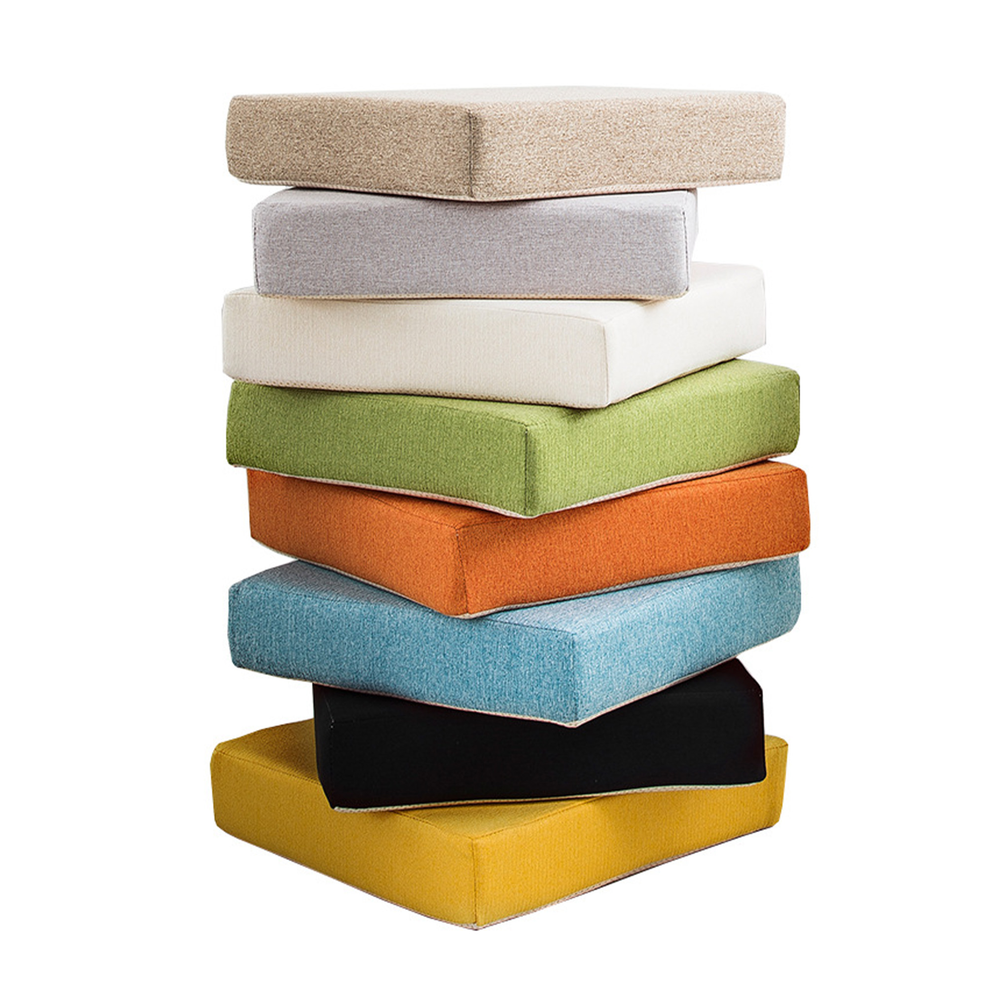 Sponge Thickened Square Solid Color Chair Cushion 2