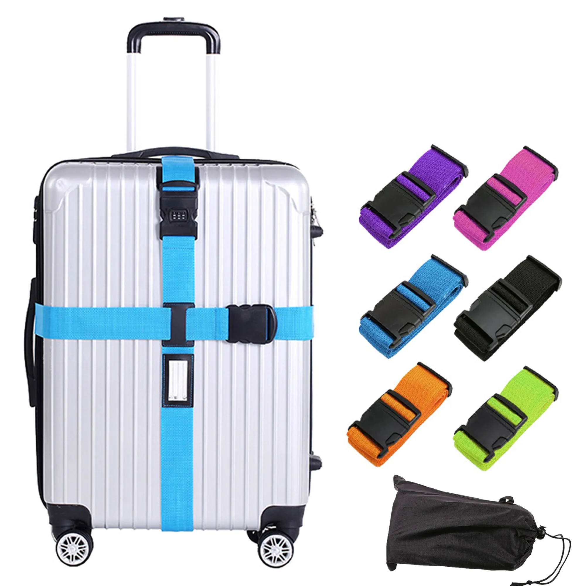 Cross Luggage Straps With Password Lock 1