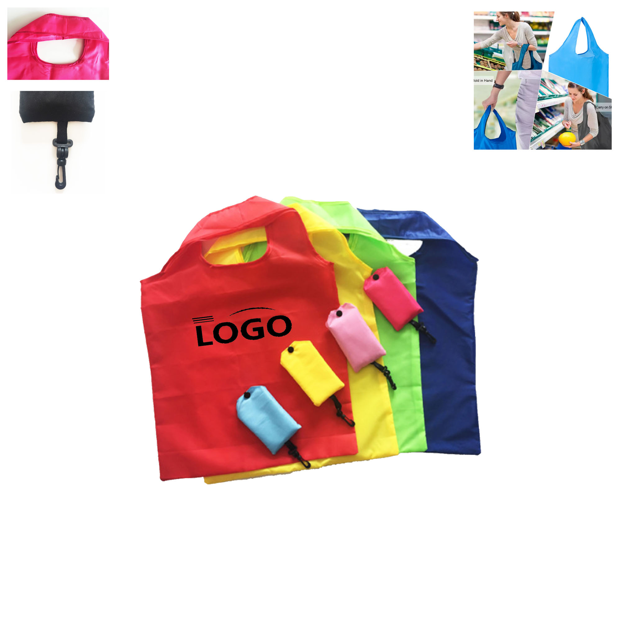 Customizable Reusable Grocery Bags Tote Bag, custom tote bag with logo imprint 3