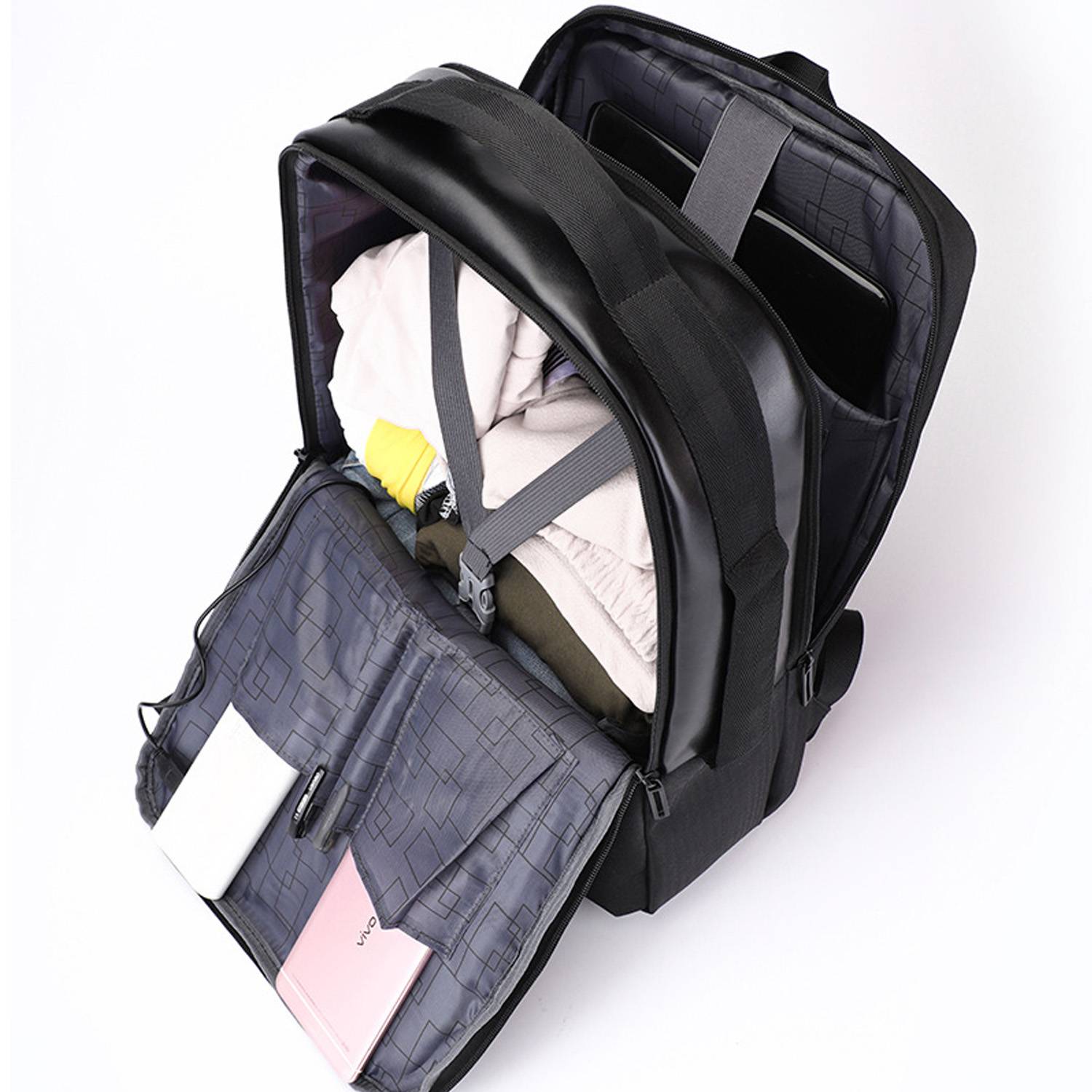 15.6 inch Nylon Men Business Casual Computer Backpack 5