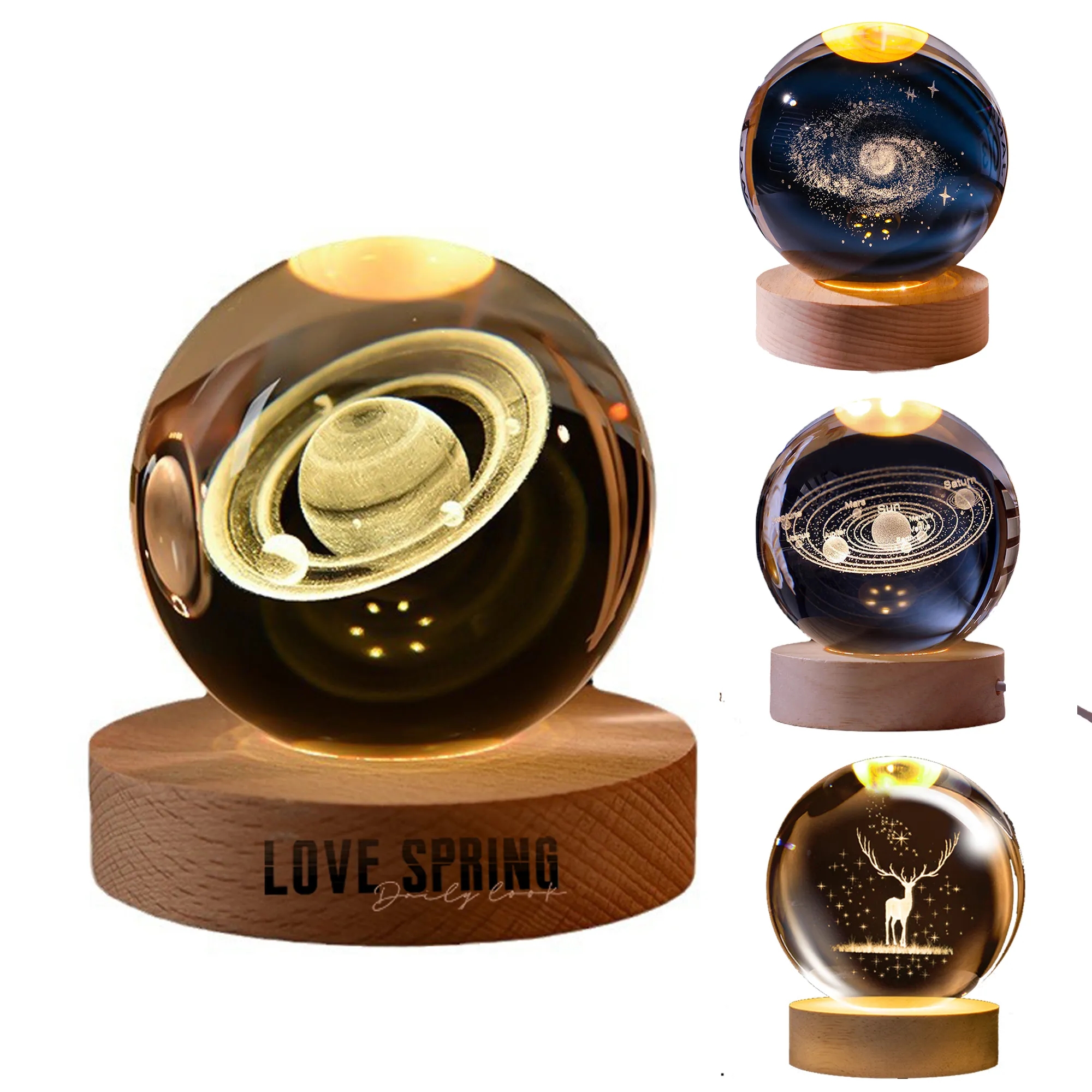 Birthday Valentine's Day Gift USB Illuminated Crystal Ball