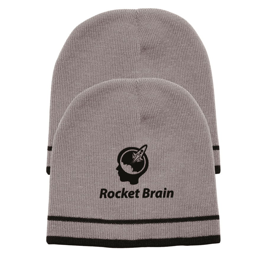 Double Stripe Knit Beanie - Acrylic Design 2