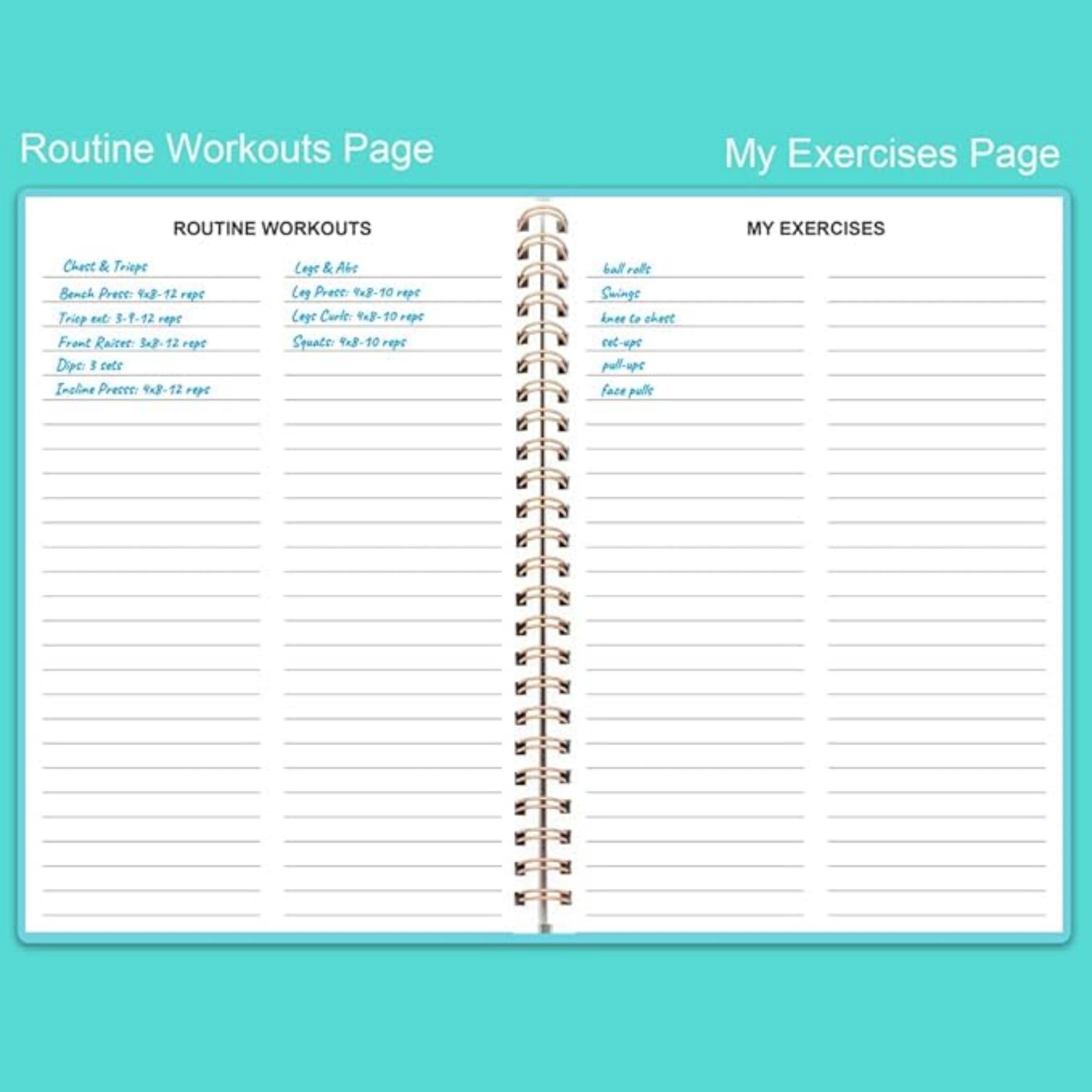 A5 68 Sheets Workout Log Book 5