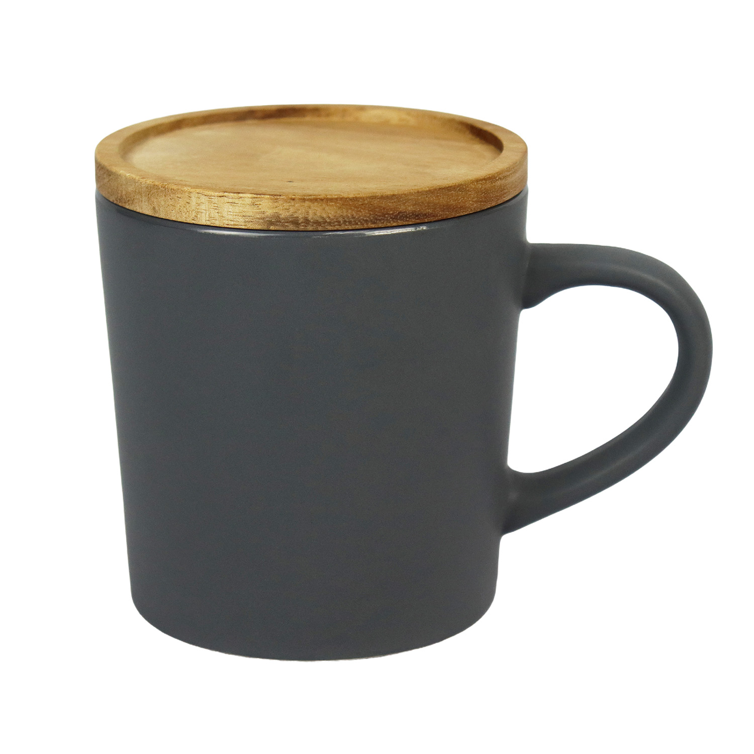 16oz Ceramic Mug with Wood Lid 9