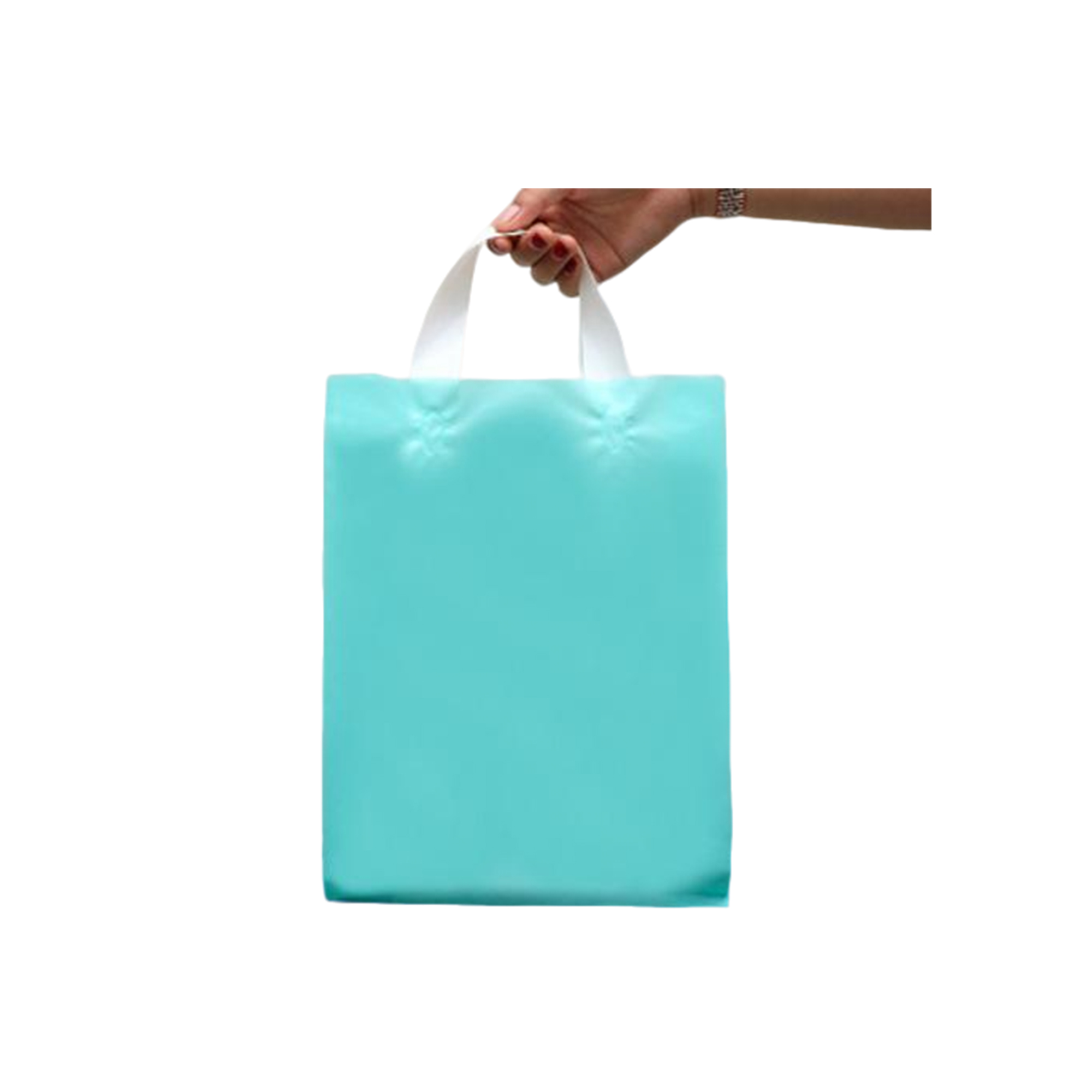 Polyethylene Soft Handle Plastic Tote Bag 13.75 x 3.95 x 9.75" 9