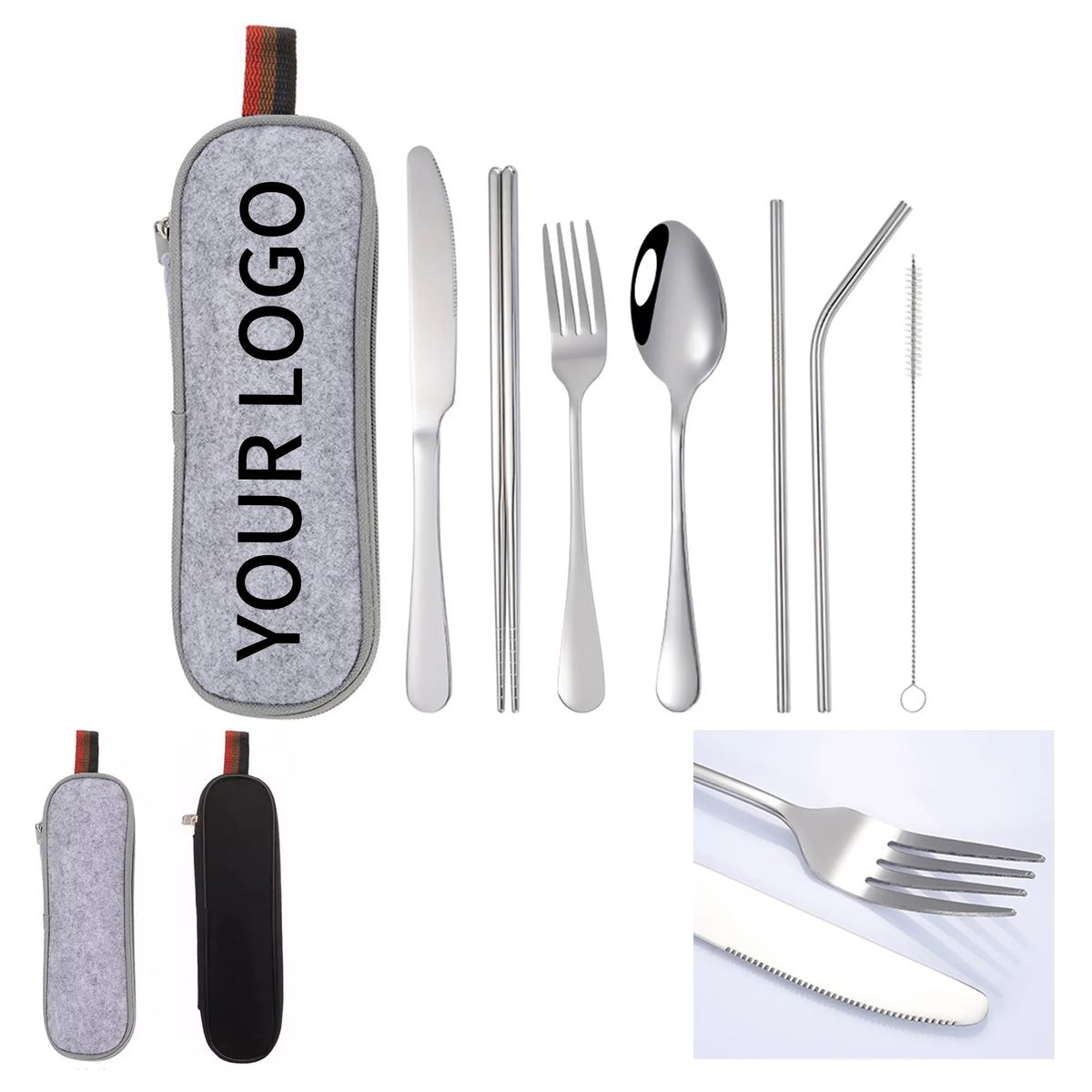 Compact Stainless Steel Cutlery Set for Outdoor Use 3