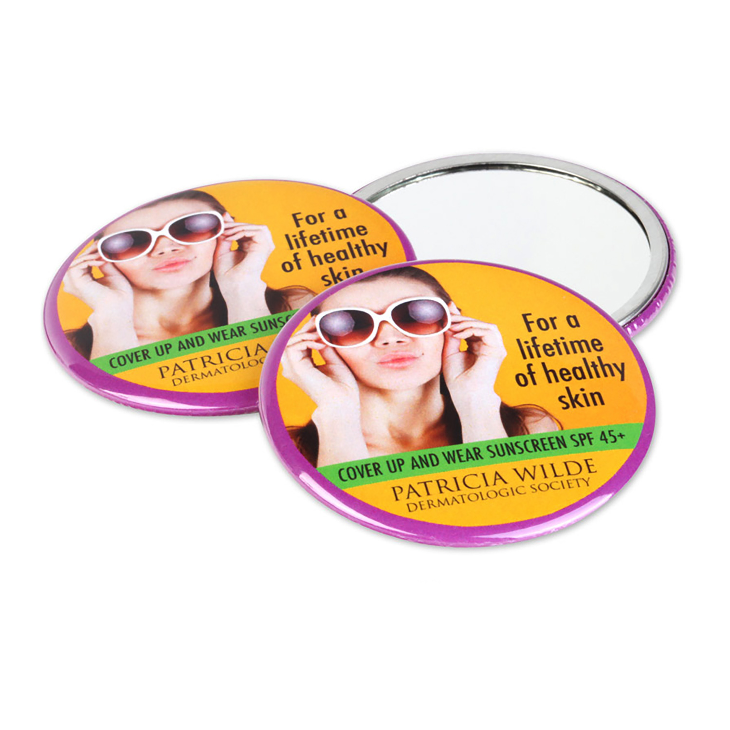 2.25" Circle Pocket Mirror Button 4