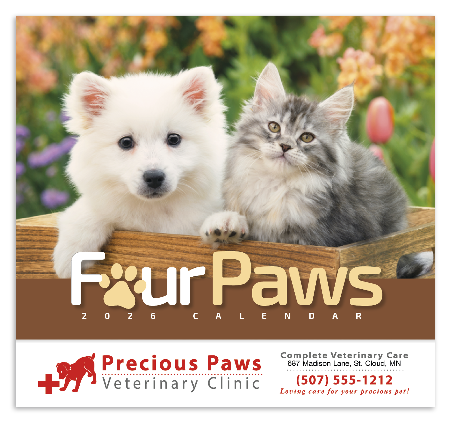 HotLine® Products Four Paws Appointment Calendar - Stapled 42