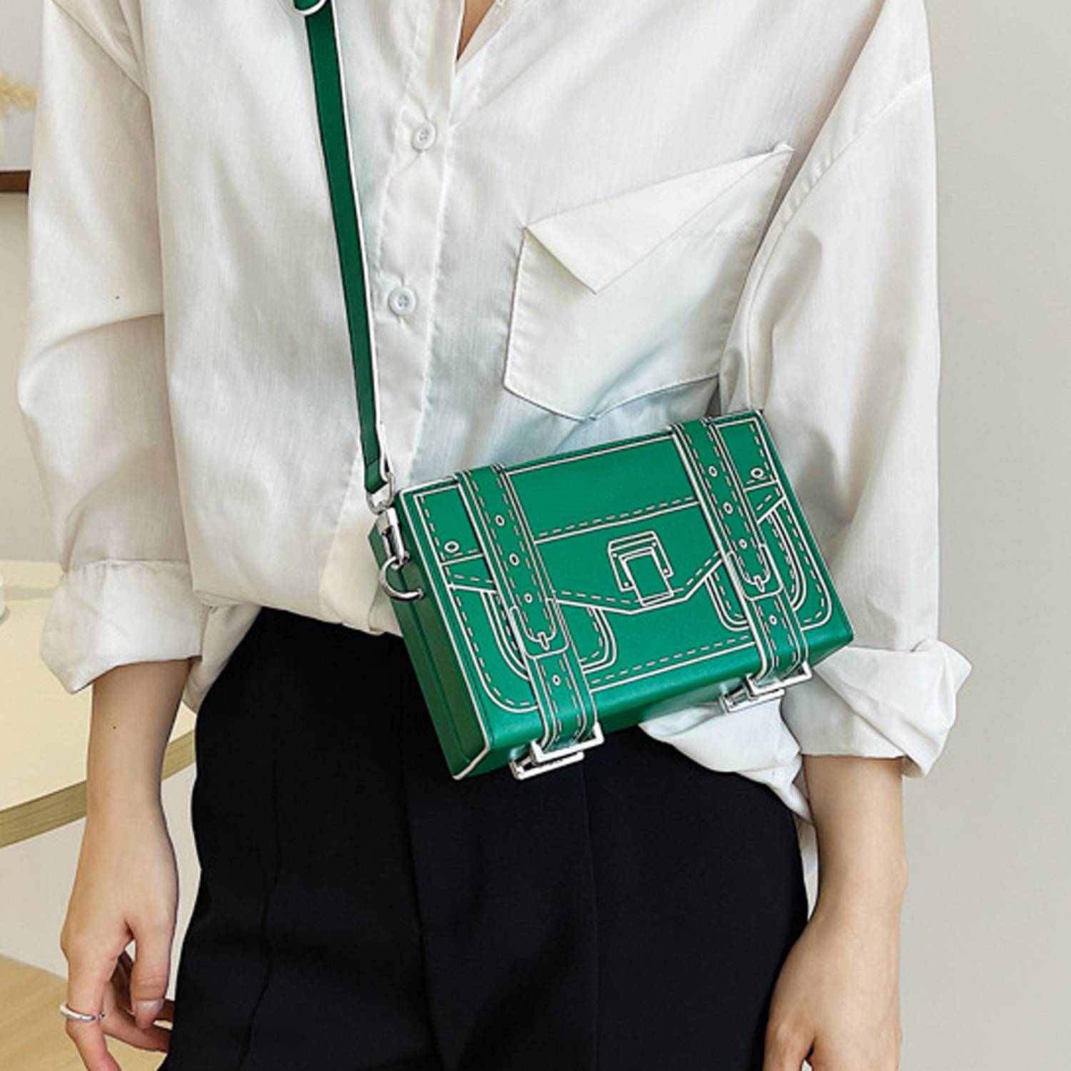 PU Leather Comic Style Crossbody Bag 5