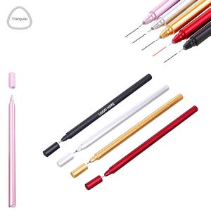 Metallic Color Triangular Barrel Plastic Pen 5