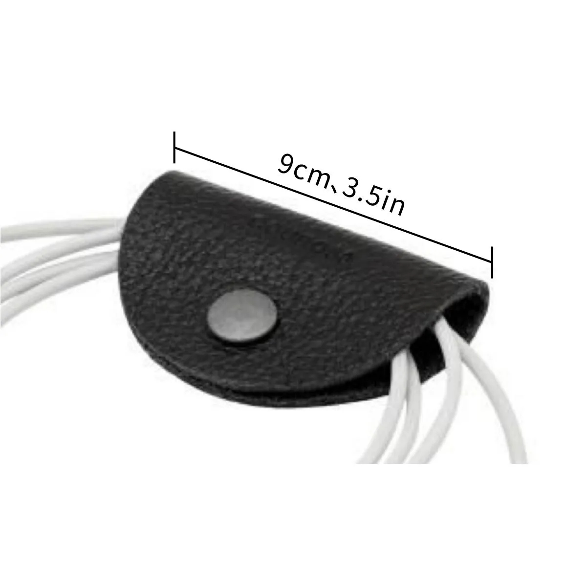 PU Leather Cable Organizer Pouch With Snap 7